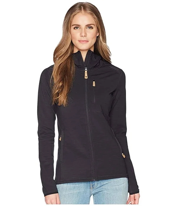 Fjallraven Keb Fleece Hoodie - Women's Dark Grey - Xxs