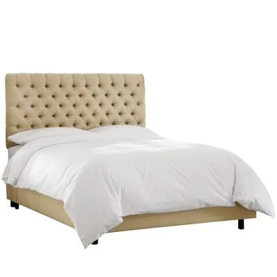 Upholstered Standard Bed Size: Queen - Body Fabric: Linen Sandstone