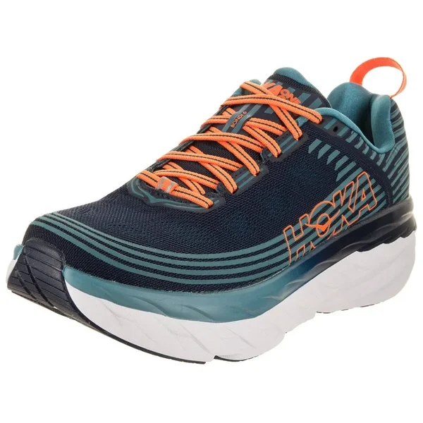 Hoka One One Men's Bondi 6 Running Sneaker, Black Iris/Storm Blue, Size 9.5M