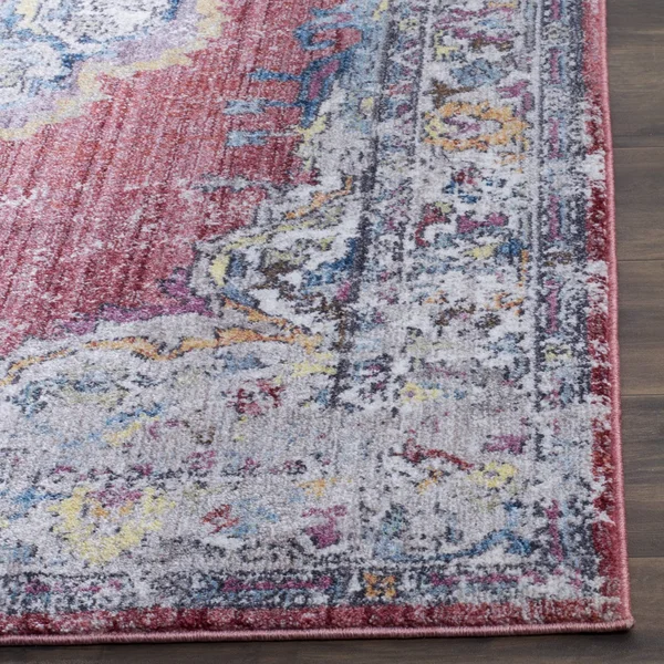 Safavieh Bristol BTL343B 5&1x22 x 7&6x22 Fuchsia - Light Grey Area Rug