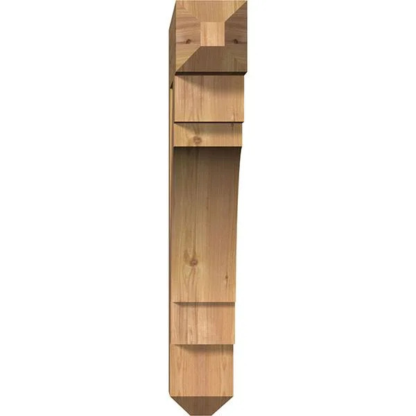 Ekena Millwork BKT06X30X34MRC04SWR 5 1/2x22W x 30x22D x 34x22H Merced Craftsman Smooth BRACKET, Western Red Cedar