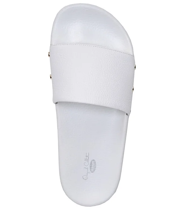 Dr. Scholl&s Original Collection Women's Pisces Slide - Size: 8, White Leather