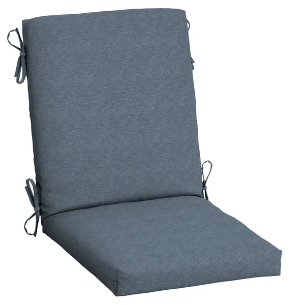 Arden Selections Denim Alair Texture Outdoor 44 x 20 in. High Back Dining Chair CUSHION, Size: 44 inch x 20 inch
