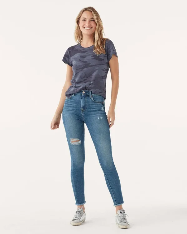 Splendid Women's Camo Abbie Crew Tee