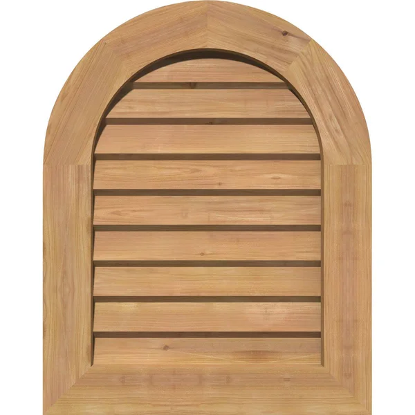 Ekena Millwork GVWRT24X2602SDUWR 24x22W x 26x22H Round Top Gable Vent (29x22W x 31x22H Frame Size): Unfinished - Non-Functional