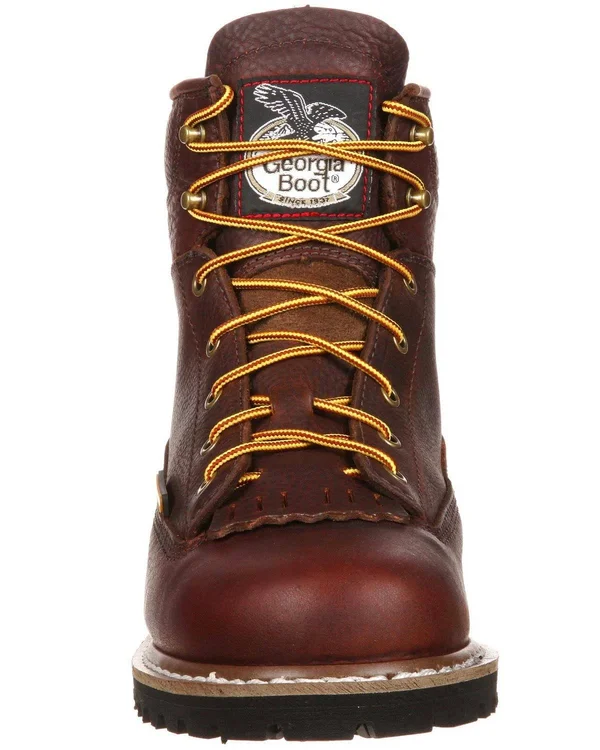 Men's Georgia Boot GBOT052 Waterproof Lace-to-Toe Work Boot - Brown