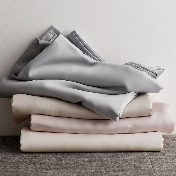 Legends Hotel Tencel Lyocell Sateen Flat Sheet - Buff - Beige, Size King, The Company Store