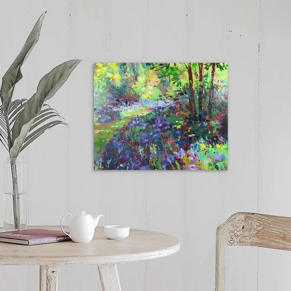 Path Through The Bluebells, Canvas Wall Art, 20x16, Great Big Canvas