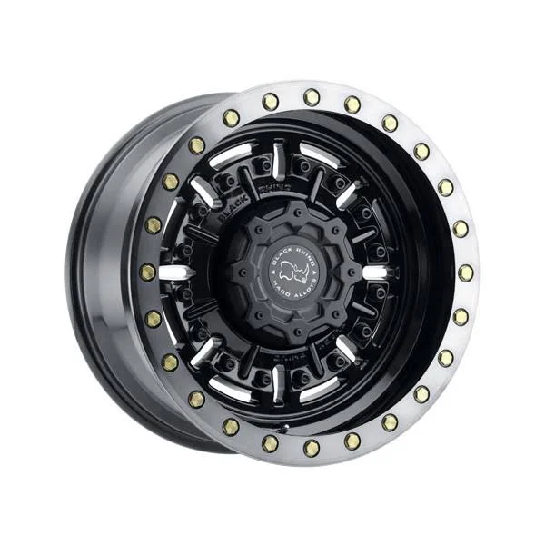 Black Rhino Abrams 18x9.5 8x165 -18 Gun Black w/Machined Dark Tint Lip
