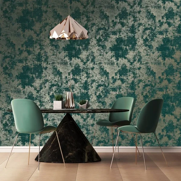 I Love Wallpaper Green Geneva Metallic Wallpaper Emerald, Gold