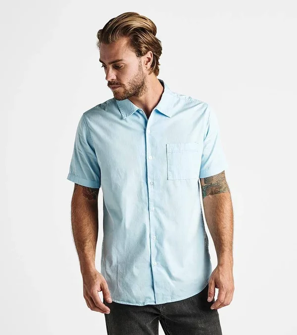 Roark Revival Well Worn Organic Cotton Shirt - Men's Slate Blue - XL