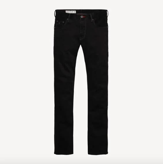 Tommy Hilfiger Stretch Straight Fit Jeans - Black