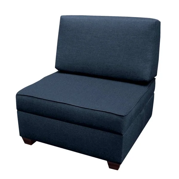 Duobed MFCH30-AZ 30 in. Chair Plus 1 BS Storage Ottomans - Deep Ocean