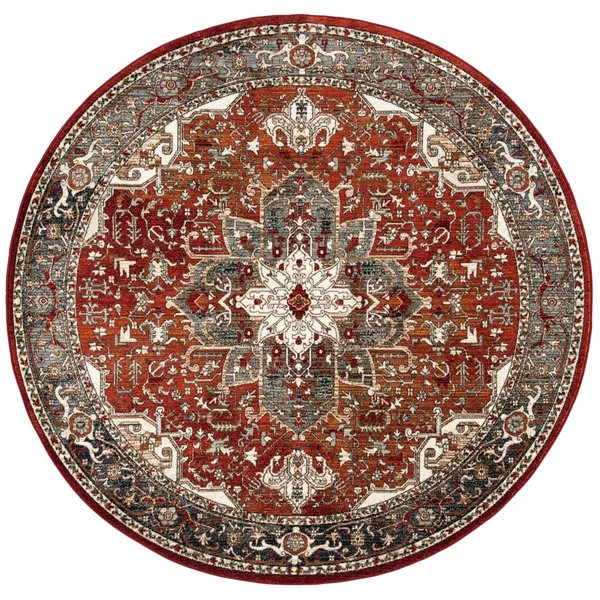 Safavieh Herat Rug Collection HRT301Q - Red, Ivory - 4& x 6&