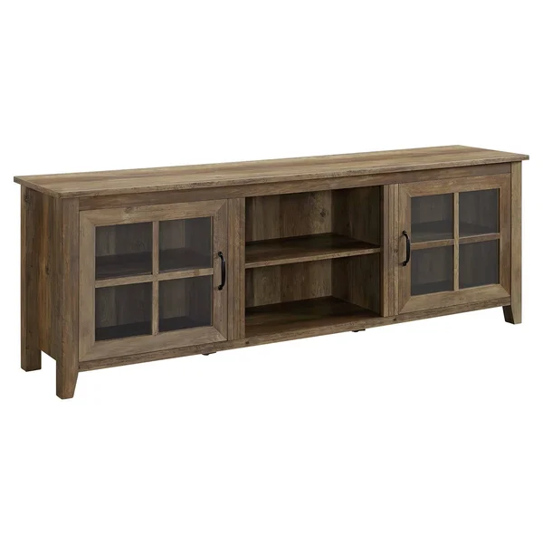 Manor Park Fireplace TV Stand for TVs Up to 80 inch - Reclaimed Barnwood, Size: 24 inch H x 16 inch W x 70 inch Large 105lbs