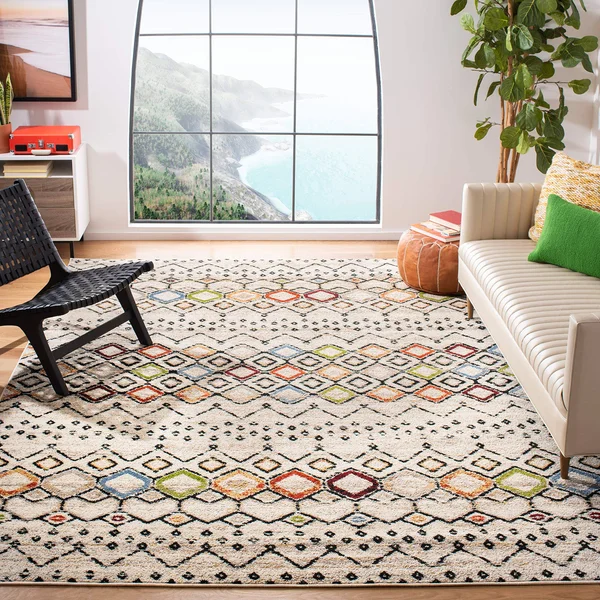Safavieh Amsterdam AMS108K 5&1x22 x 5&1x22 Square Ivory - Multi Area Rug