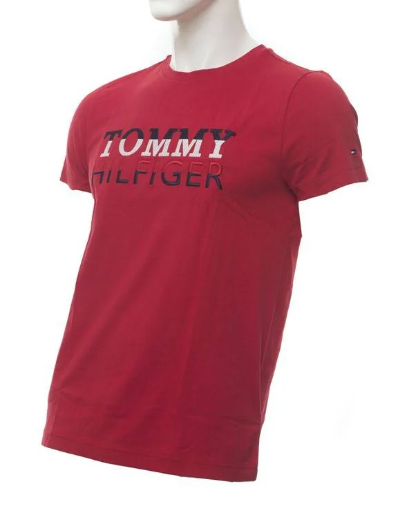 Tommy Hilfiger T-Shirt Red Cotton - Red - Short Sleeve T-Shirts