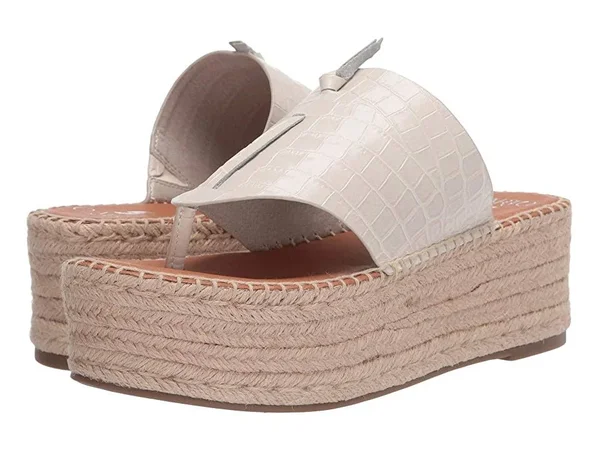 Sarto by Franco Sarto Women's Malia Platform Espadrille Sandal - Size: 8, Putty Leather