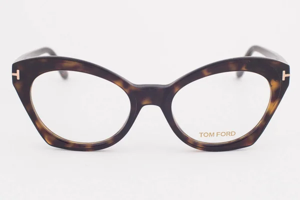 Tom Ford FT5456 Cat Eyeglasses, 52-19-140, 052 - Shiny Dark Havana, Shiny Rose Gold T Logo