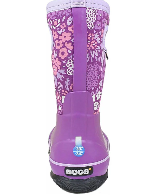 Bogs Kids& Classic Big NW Garden Boot - 11 - Violet Multi