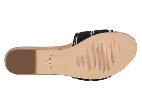 Hari Mari Sydney Woven Slide Sandal - Women's Black/Natural, 11.0