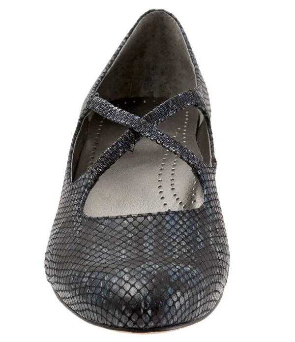 Trotters Jamie Pumps - Women's, Navy Snake, Size: 5.5