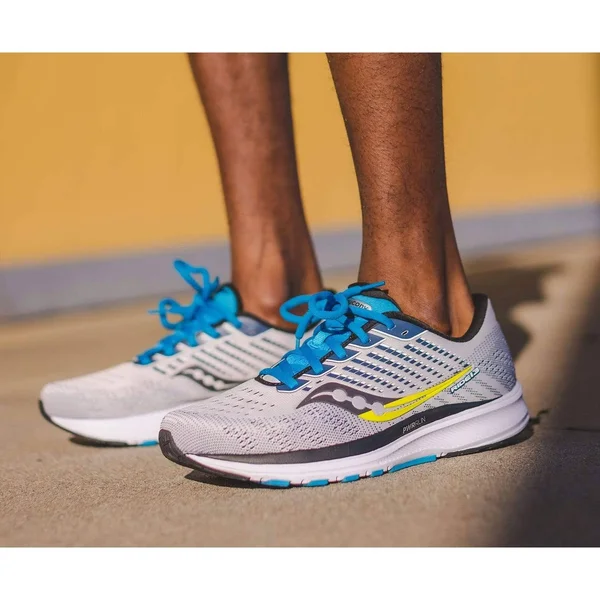 Men's Saucony Ride 13 - Stone/Cobalt - Size 10.5
