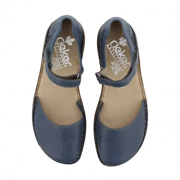 Rieker M0969-13 Womens Mary Jane Bar Shoes Denim Leather 39 EU