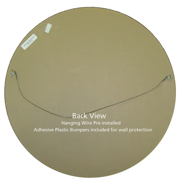 Vienna Framed Round Mirror in Bright Silver - 20x20