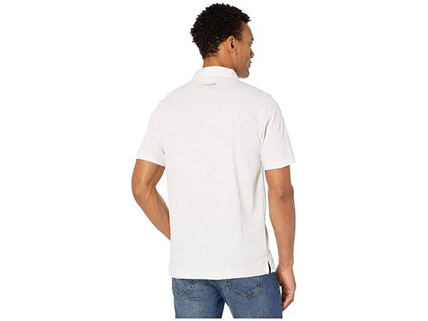 TravisMathew Men's Fredo Polo Heather White, XL