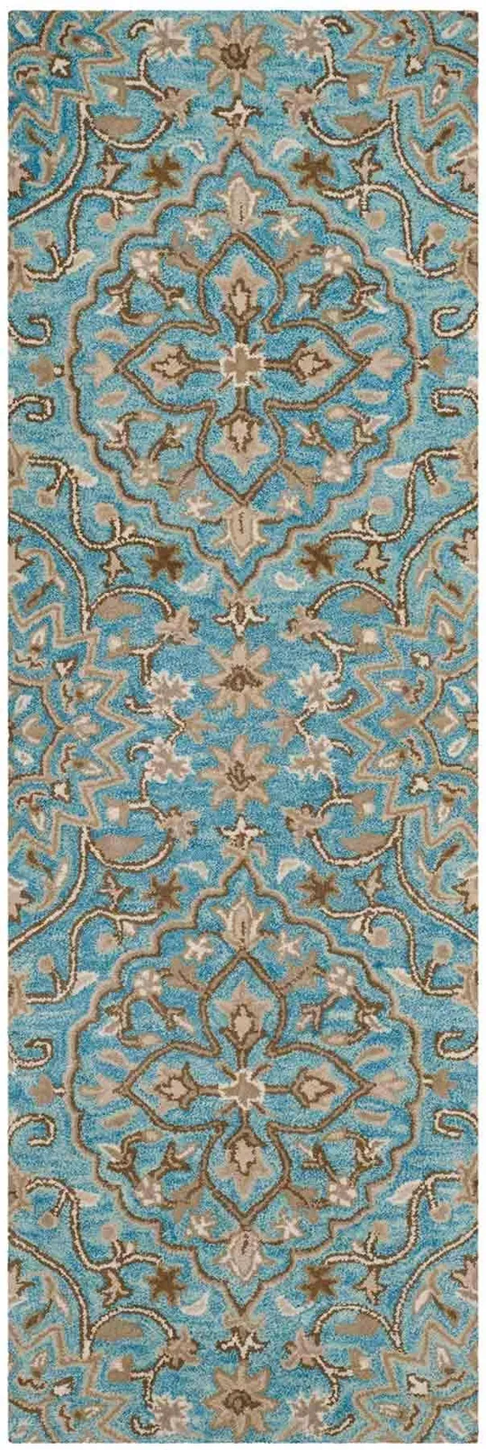 Safavieh Bella BEL673C Blue, Taupe Rug 2& 3x22 x 7& 0x22 Runner