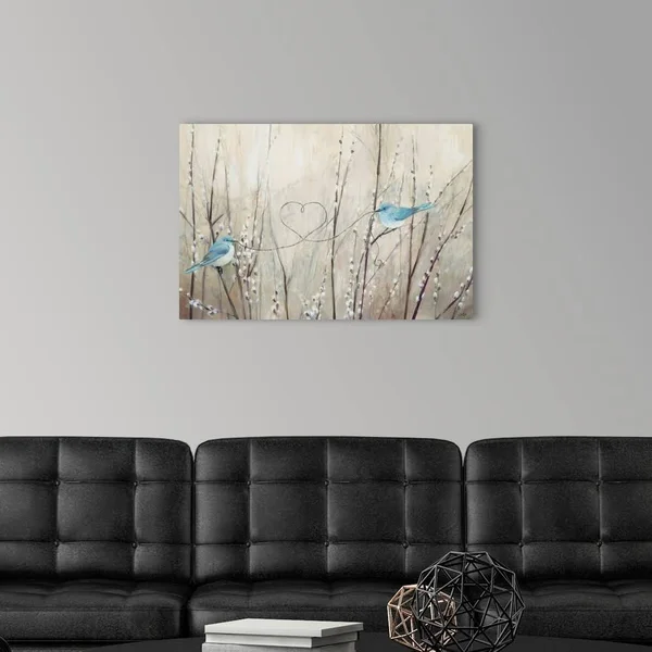 Pretty Birds Neutral String - Canvas Wall Art, 30x20, Great Big Canvas