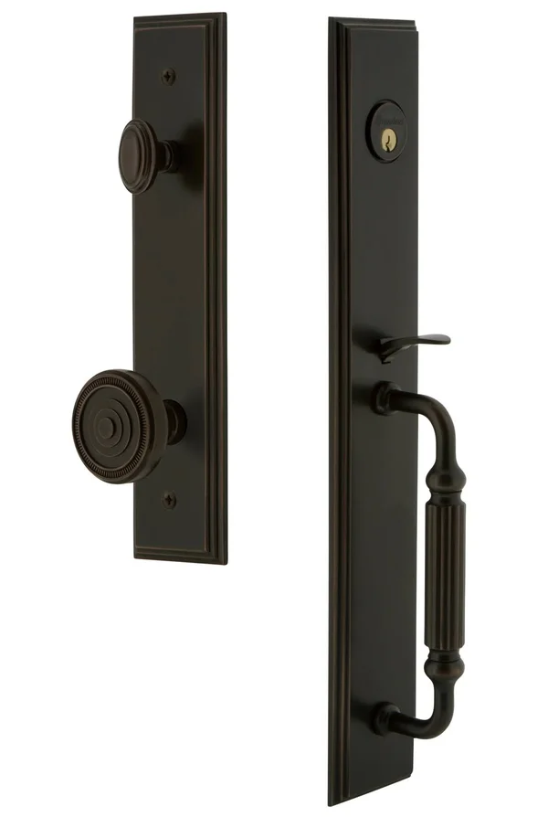 Grandeur Carre' One-Piece F Grip and Soleil Knob-Timeless Bronze