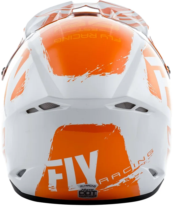 Fly Racing Kinetic Burnish Helmet Large Orange/White/Grey