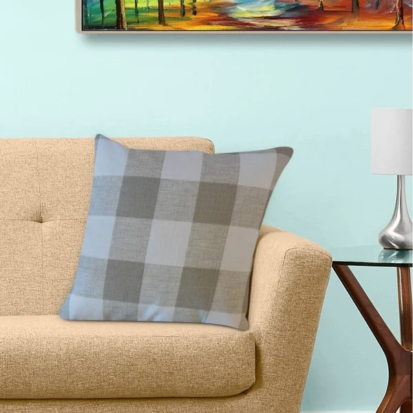 The Pillow Collection Jaspen Plaid Decorative Throw Pillow - 18 x 18 - Light Green