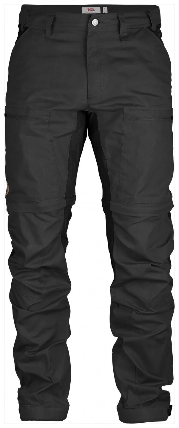 Fjallraven - Men's Abisko Lite Trekking Zip-Off Trousers Long, Dark Grey-Black, 50