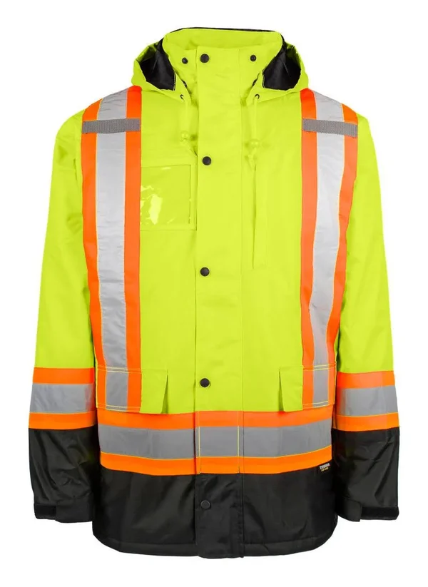 Terra Hi-Vis Lined Winter Parka - Yellow