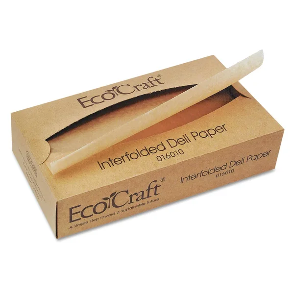 Bagcraft 1601016010 EcoCraft Interfolded Soy Wax Deli Sheets, 10 x 10 3/4, 500/Box, 12 Boxes/Carton