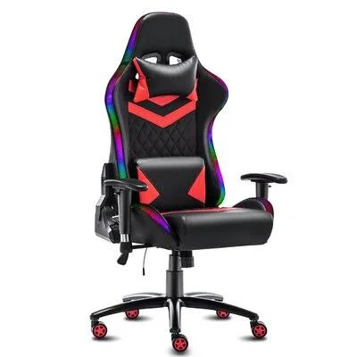Ergonomic PC & Racing Game Chair Inbox Zero Color: Red