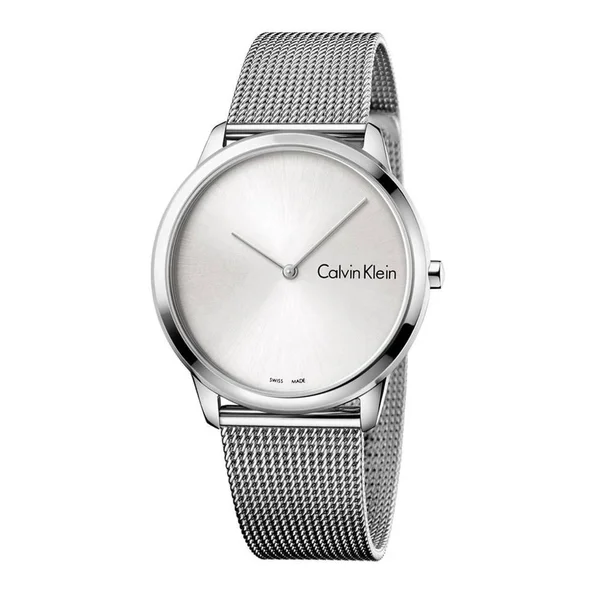 Calvin Klein Men's Minimal K3M211Y6 40mm Silver Dial Stainless Steel Mesh Watch