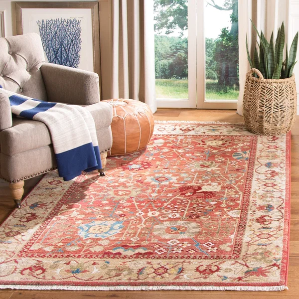 Safavieh Kashan KSN305L 3&3x22 x 4&10x22 Red, Ivory Area Rug
