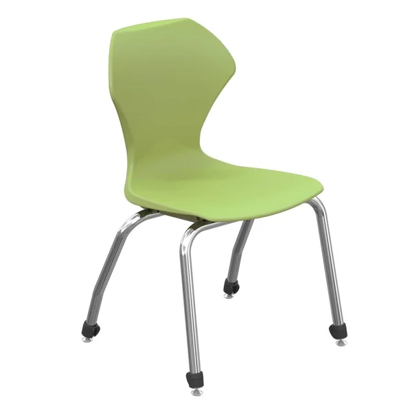 Marco Group Apex Series Stacking Chairs - 16-Inch, Apple/Chrome, Set of 4