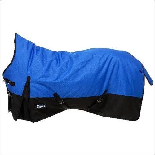 Tough-1 1200D Waterproof Poly High Neck Turnout Blanket, Blue