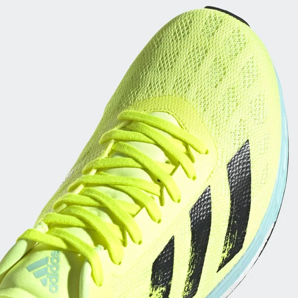 Adidas Adizero Boston 9 Shoes - Men's - Solar Yellow - Core Black, Blue - 8.5