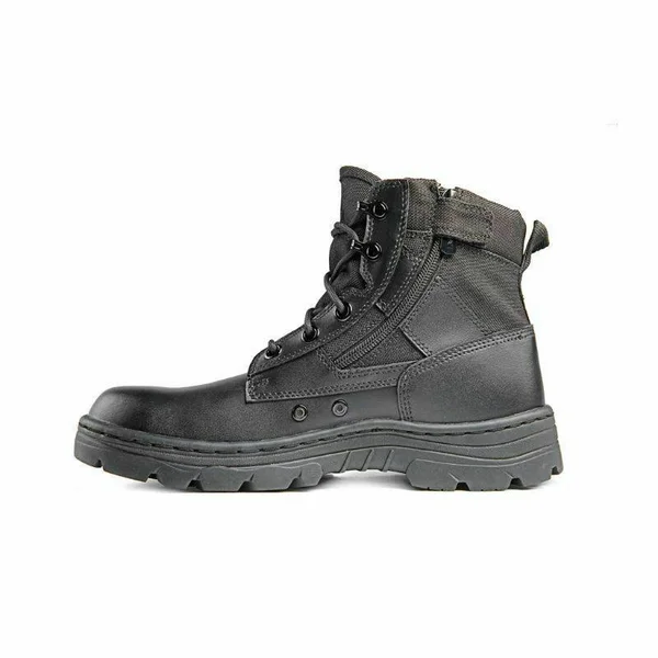 Ridge Footwear 4205 Dura-Max Mid-Zipper Tactical Black Leather Boots