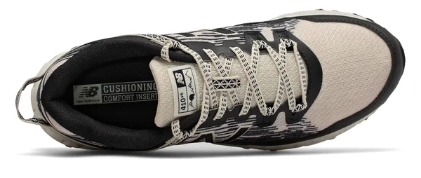 New Balance Men's 410 V6 Trail Running Shoe Black/Bone 8 XW US