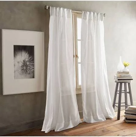 Paradox Solid Sheer Pinch Pleat Curtain Panels DKNY Curtain Color: Silver, Size per Panel: 35" W x 108" L