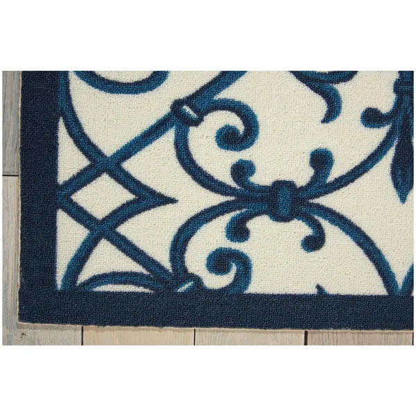 Nourison Home & Garden RS093 Area Rug, Blue, 7&9x22 x 10&10x22