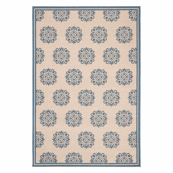 Safavieh 6&-7x22 x 6&-7x22 Square Beach House BHS181M Blue Creme Rug