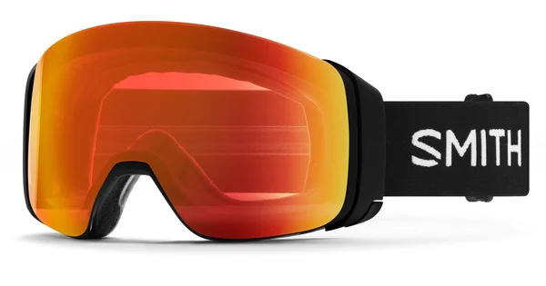 Smith Men & S 4D Mag Snow Goggle - Black - ChromaPop Sun Red Mirror
